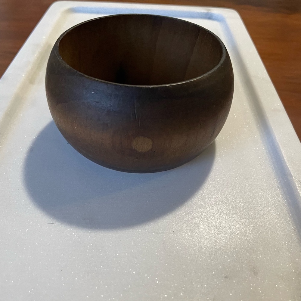 Wood bangle bracelet